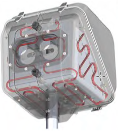 ThermaGuard enclosure showing heating coil distribution